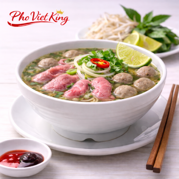 319. Rare Beef and Beef Ball Noodle Soup
