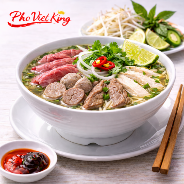 334. Assorted Beef and Chicken Rice Noodle Soup