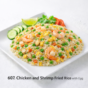 607. Chicken and Shrimp Fried Rice with Egg