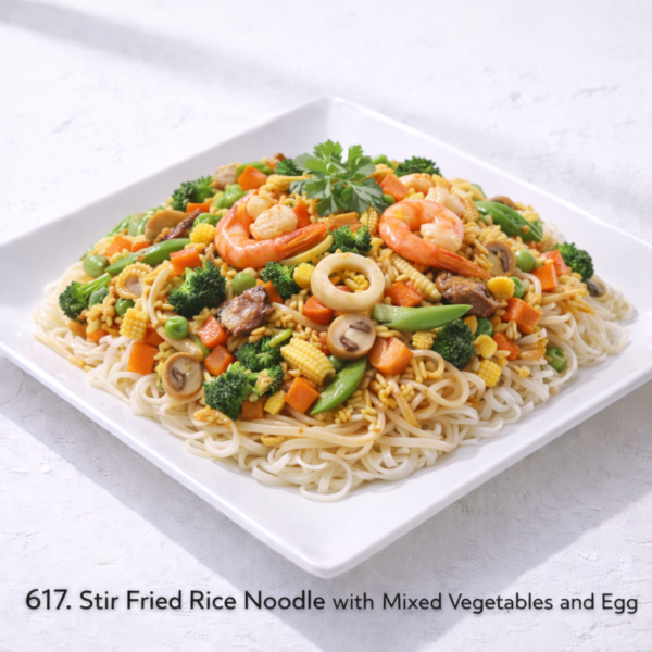 617. Stir Fried Rice Noodle with Mixed Vegetables
